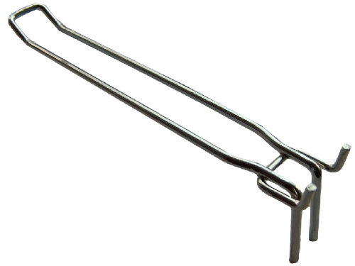 Toon details van Boardhaak/blisterhaak dubbel, 200 mm 4mm Afbeeldingen van Boardhaak/blisterhaak dubbel, 200 mm 4mm