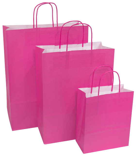 Conciërge Klap aansporing Kassaplan-Papieren tassen middel, 26+12x35 cm, Roze