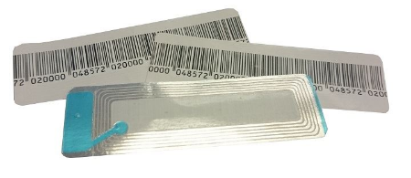 beveiligingslabel wit met barcode