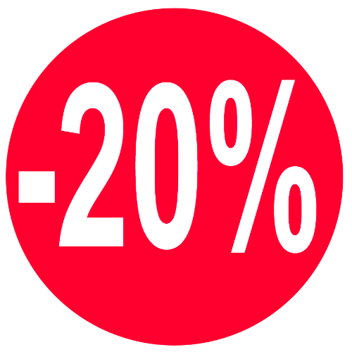 Toon details van Kortingssticker -20% 35mm, afneembaar Afbeeldingen van Kortingssticker -20% 35mm, afneembaar