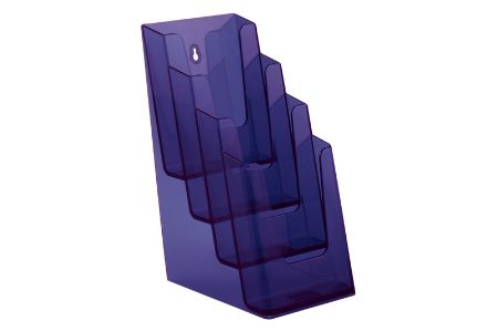 Afbeeldingen van Folderhouder meervoudig 4 vaks 1/3 A4 Neon Purple
