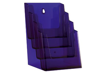 Afbeeldingen van Folderhouder meervoudig 4 vaks A5 Neon Purple