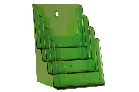 Afbeeldingen van Folderhouder meervoudig 4 vaks A5 Neon Green