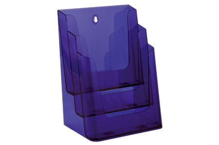 Afbeeldingen van Folderhouder meervoudig 3 vaks A4 Neon Purple