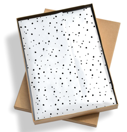 Afbeeldingen van Zijde vloeipapier - 50x70cm - Sweet Confetti Zwart