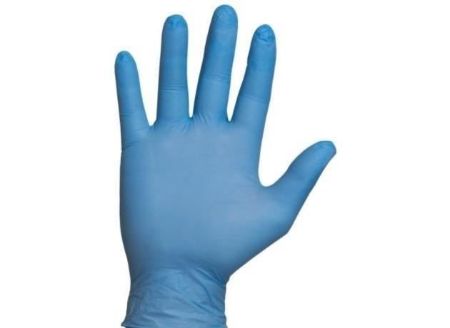 Latex handschoen gepoederd - corona periode - kleur blauw, mt: S