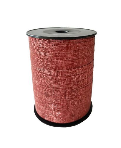 Embossing krullint 10mmx150m, rood Embossing cadeaulint / kadolint 10mm x 150m rood