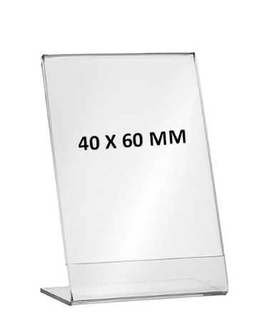 Kaarthouder L-standaard 40x60 mm