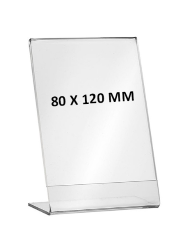 Kaarthouder L-standaard 80x120 mm