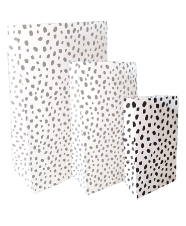 Kraft papieren zakken - 101 Dots 9x5x16cm