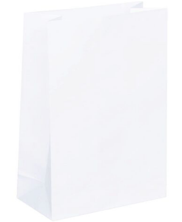 Kraft papieren zakken Wit - 23x10x33cm