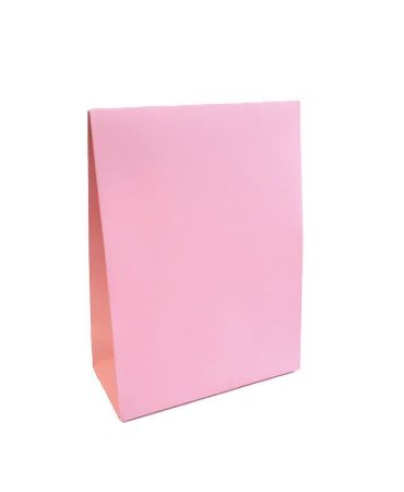 Gift bag - roze - 13 x 6 x 17,5 + 2,5cm, 25st