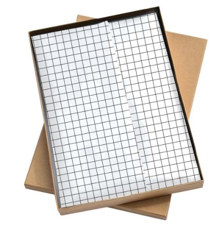 Zijde vloeipapier - 50x70cm - Grid zwart