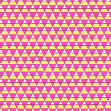 Afbeeldingen van Coated cadeaupapier 200m - triangle square pink yellow