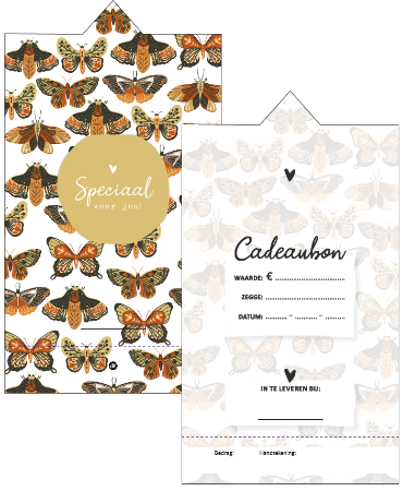 Cadeaubon - Speciaal voor jou, Butterflies drieluik - 50 stuks
