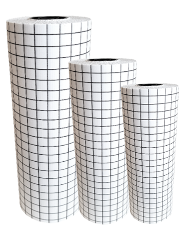 Grid zwart vloeipapier 50cm - 200m op rol