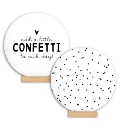 Wenscirkel 14cm - Add a little confetti to each day / Confetti - 5 stuks
