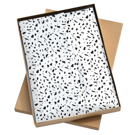 Zijde vloeipapier - 50x70cm - KP® Terrazzo zwart