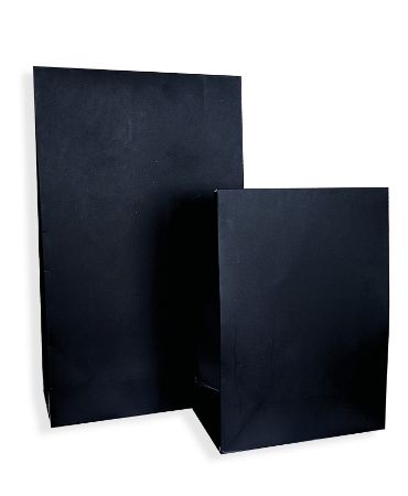 Gift bag - Zwart - 15 x 6 x 24,5 + 4cm, 25st