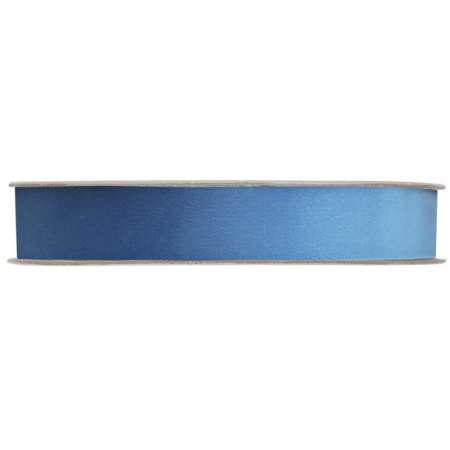 Satijnlint 15mm x 91m, Korenbloem blauw