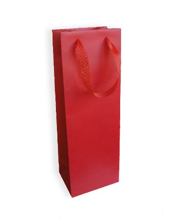 Luxe papieren draagtas 12+9x36cm, Rood