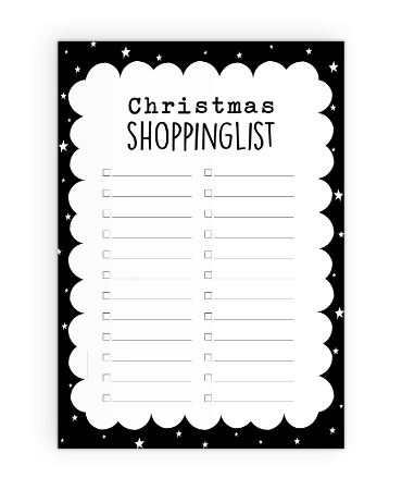 KP® Notitieblokken A5 - Christmas Shoppinglist - 5 stuks
