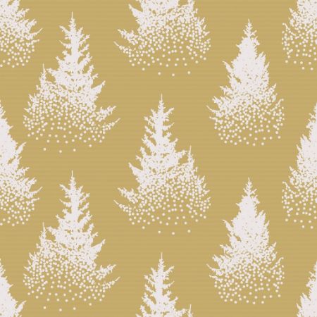 Afbeeldingen van Kraft cadeaupapier 250m - Xmas forest white