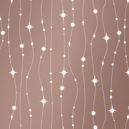 Afbeeldingen van Coated cadeaupapier 200m - Stars are falling rosegold