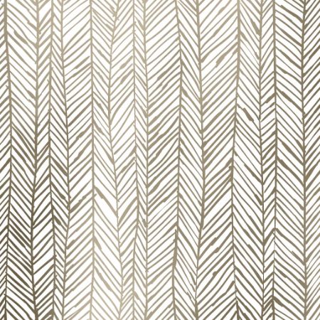 Afbeeldingen van Metallic cadeaupapier 30cm 100m - Herringbone wit/goud