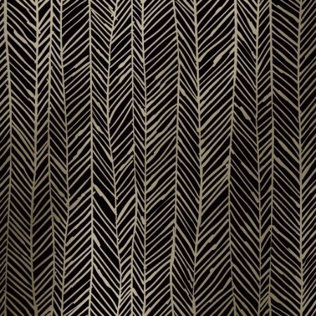 Afbeeldingen van Metallic cadeaupapier 30cm 100m - Herringbone black/gold