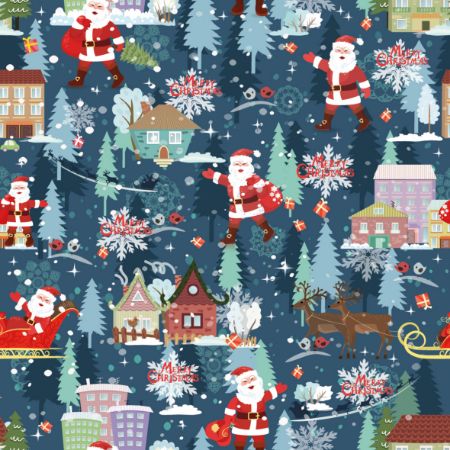 Afbeeldingen van Coated cadeaupapier 30cm 200m - Santa