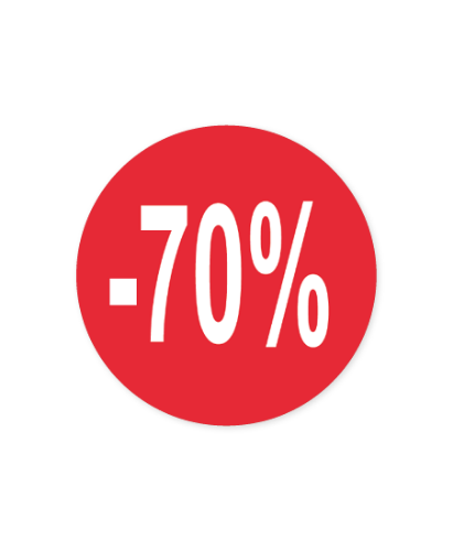 Easy Dot raamsticker -70% 30 cm Rood-witte Easy Dot raamsticker 30 cm, -70% korting, SALE en promotie raamstickers voor winkels