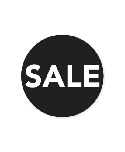 Easy Dot raamsticker SALE 30 cm, zwart/wit Zwart-witte Easy Dot raamsticker 30 cm, SALE raamdecoratie, uitverkoop stickers voor winkels