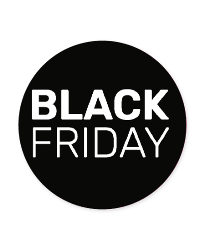 Easy Dot raamsticker Black Friday 45 cm, zwart/wit Zwart-witte Easy Dot raamsticker 45 cm, Black Friday promotie, SALE en uitverkoop raamstickers voor winkels