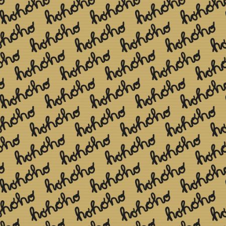 Afbeeldingen van Kraft cadeaupapier 250m - HoHoHo black craft