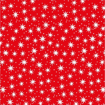 Afbeeldingen van Coated cadeaupapier 30cm 200m - Little stars red