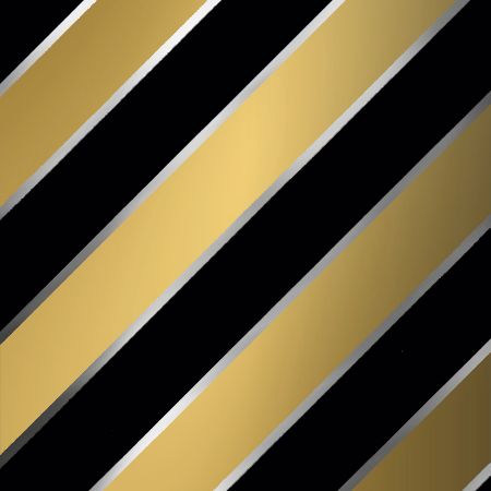Afbeeldingen van Metallic cadeaupapier 50cm 100m - Bold stripes black/gold