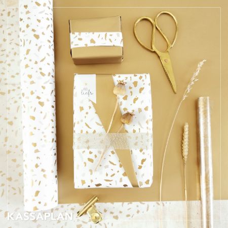Sfeerfoto Cadeaupapier - Terrazzo goud