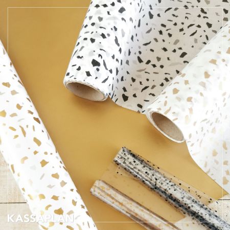 Sfeerfoto Cadeaupapier - Terrazzo goud