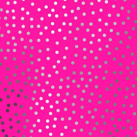 Afbeeldingen van Metallic cadeaupapier 100m - Spotted pink