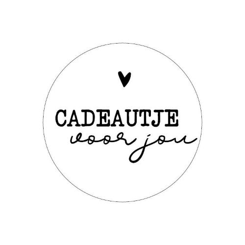 Sticker rond 40mm - Cadeautje voor jou 500p/r Sticker rond 40mm - Cadeautje voor jou 500p/r
