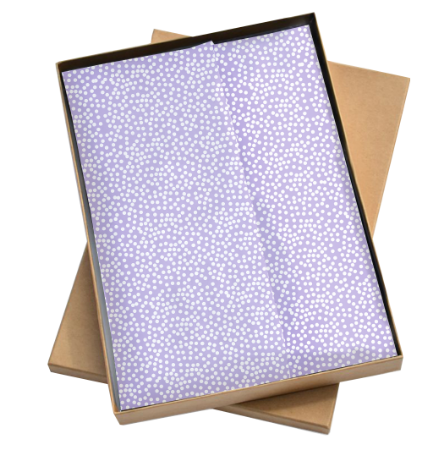 Zijde vloeipapier 50x70cm - Minidots lila