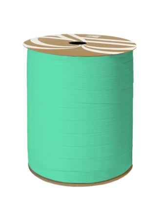 Paperlook krullint tweezijdig 10mm, Turquoise