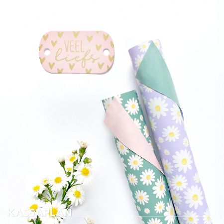 Sfeerfoto - Cadeaupapier Daisies Lilac