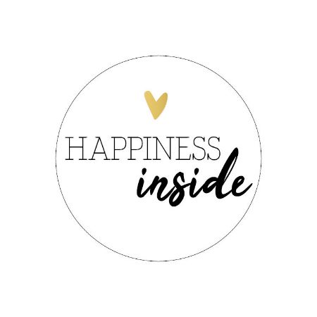 Sticker rond 40mm - Happiness inside