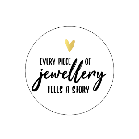 Wensetiket rond 40mm - Every piece of jewellery tells a story