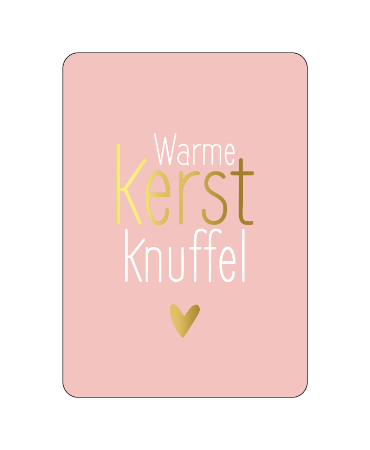 KP® Wenskaarten - Warme Kerstknuffel - 10 stuks