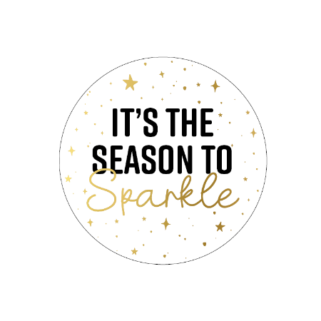 KP® Stickers D40mm - It's the season to sparkle 250p/r