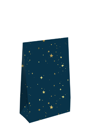 KP® Gift bag - Stars by Night - 13 x 6 x 17,5 + 2,5cm, 25st	
