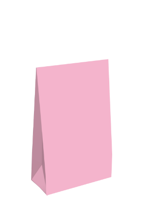 Gift bag - roze - 13 x 6 x 17,5 + 2,5cm, 25st	